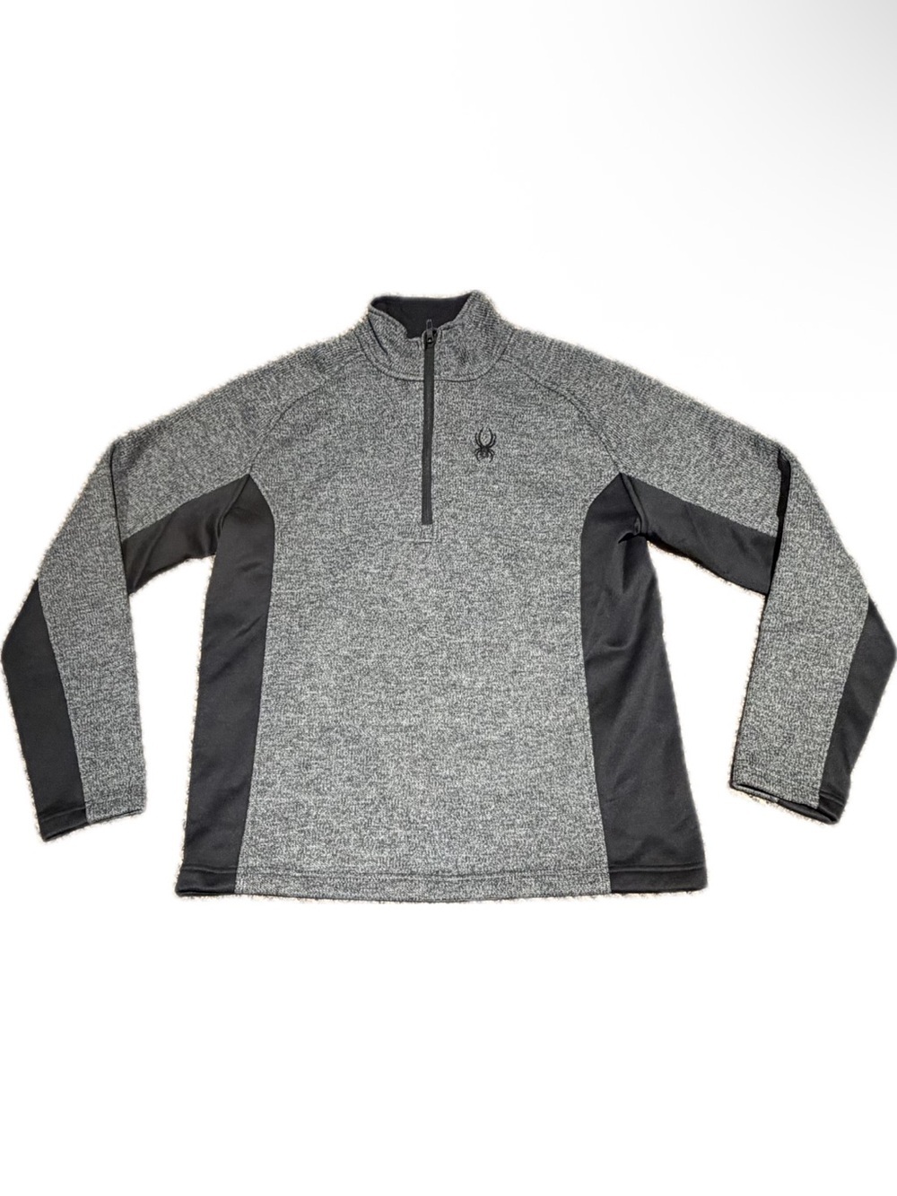 NEW Spyder Black and Gray Pullover with Red Accent Logo